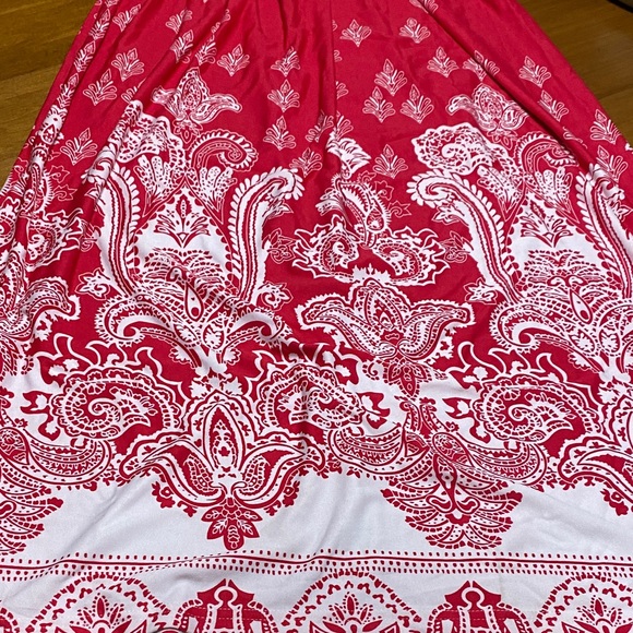 Jon & Anna Red and White Paisley Maxi Dress - Picture 6 of 7
